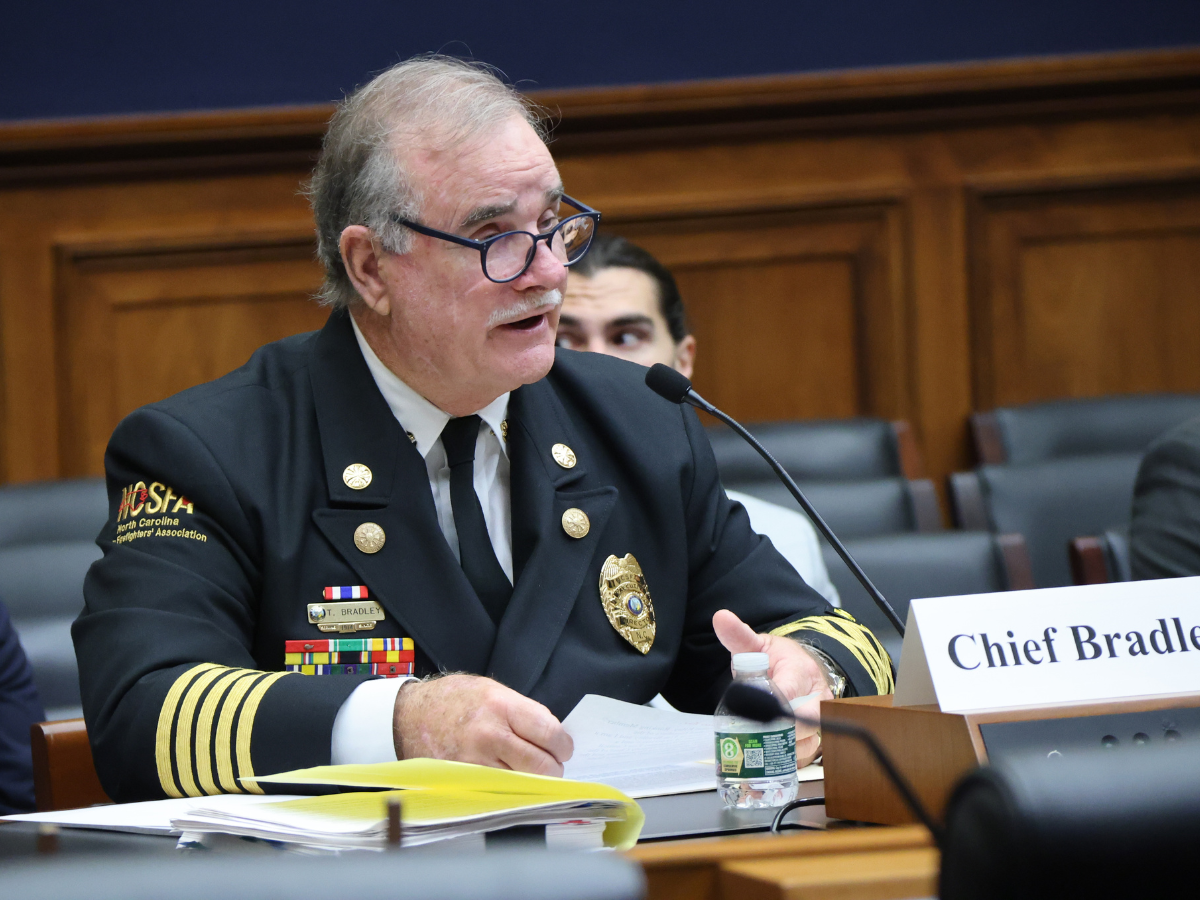 Chief Tim Bradley testifying before the House Committee on Education and the Workforce